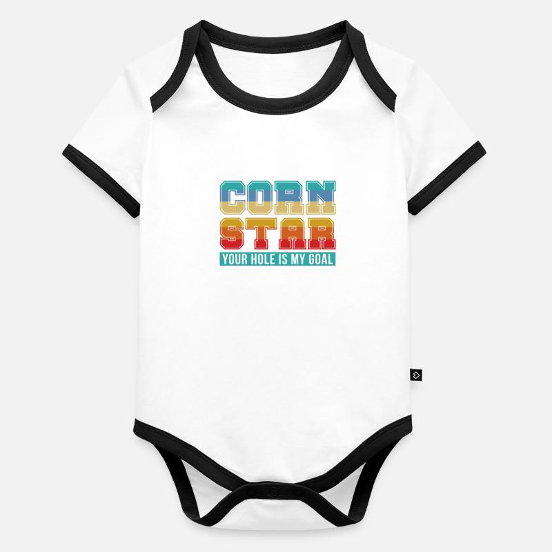 Cornhole Beanbag Cadeau de trou aveugle Body Bébé bio contrasté manches courtes