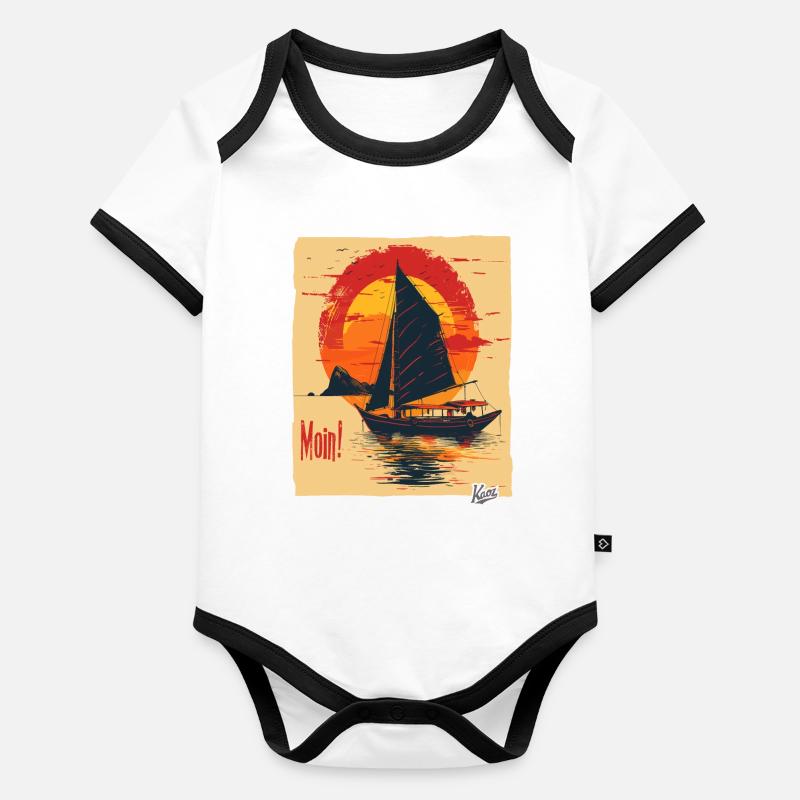 Golden sun over a ship – MOIN! Organic Baby Contrasting Bodysuit