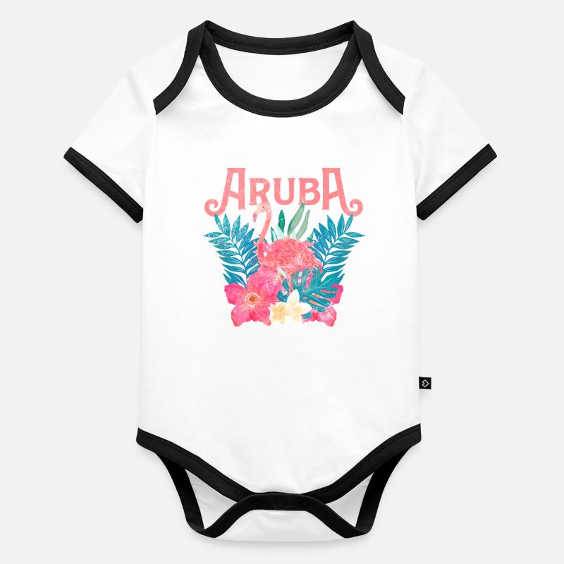 Aruba Body Bébé bio contrasté manches courtes