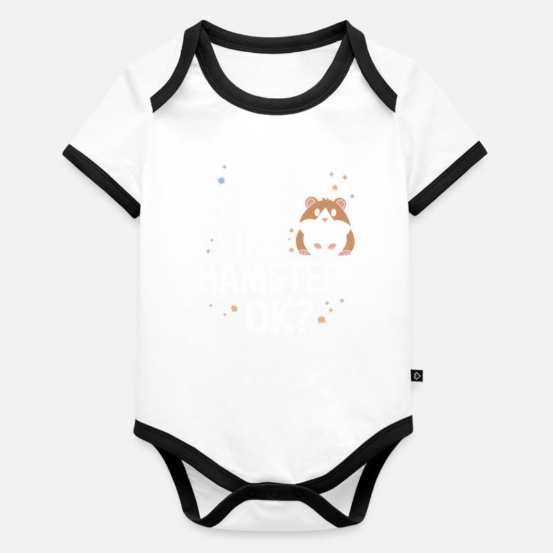 Hamster Body Bébé bio contrasté manches courtes
