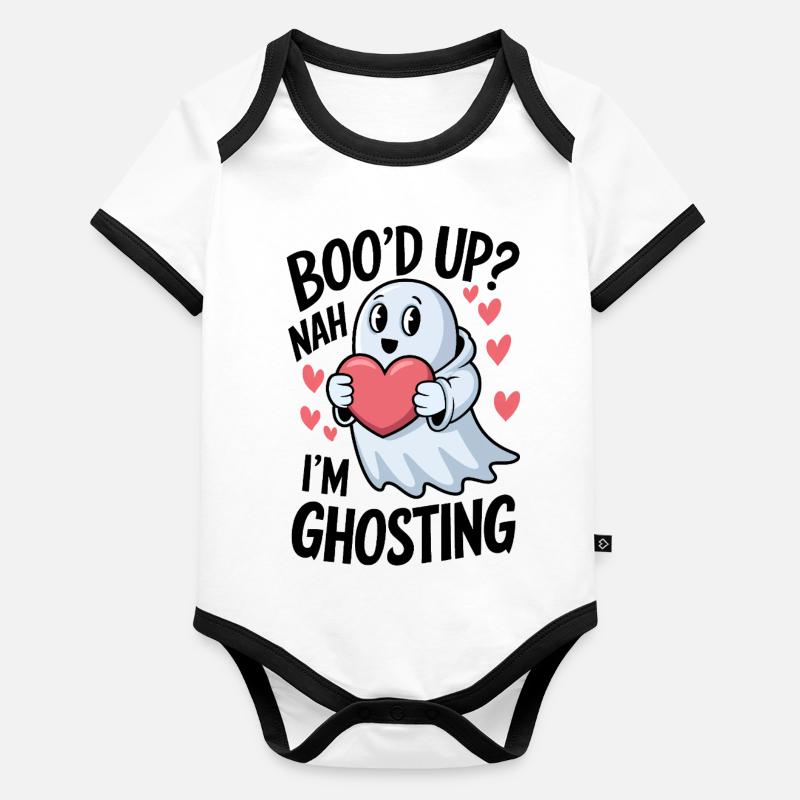 Ich ghoste Baby Bio-Kurzarm-Kontrastbody