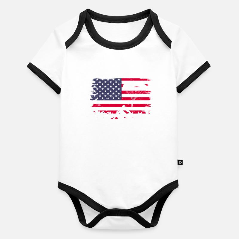 Parachutisme Parachutisme Parachute Cadeau Body Bébé bio contrasté manches courtes