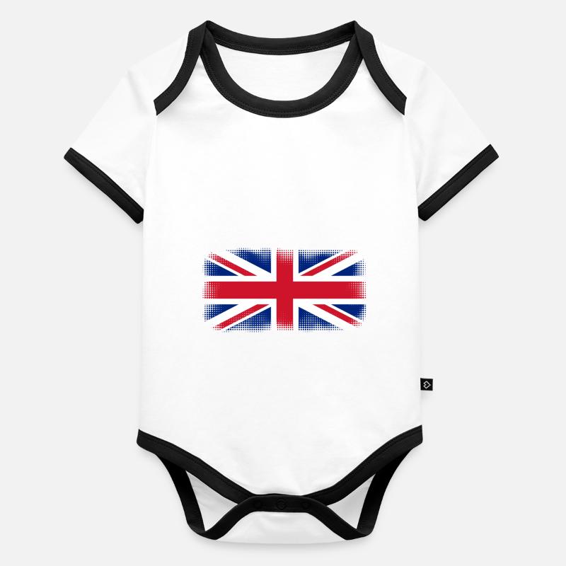 Royaume-Uni Body Bébé bio contrasté manches courtes