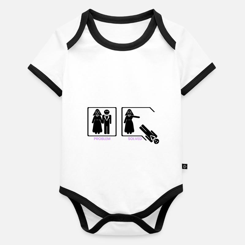 Proud divorced single divorce separation Organic Baby Contrasting Bodysuit