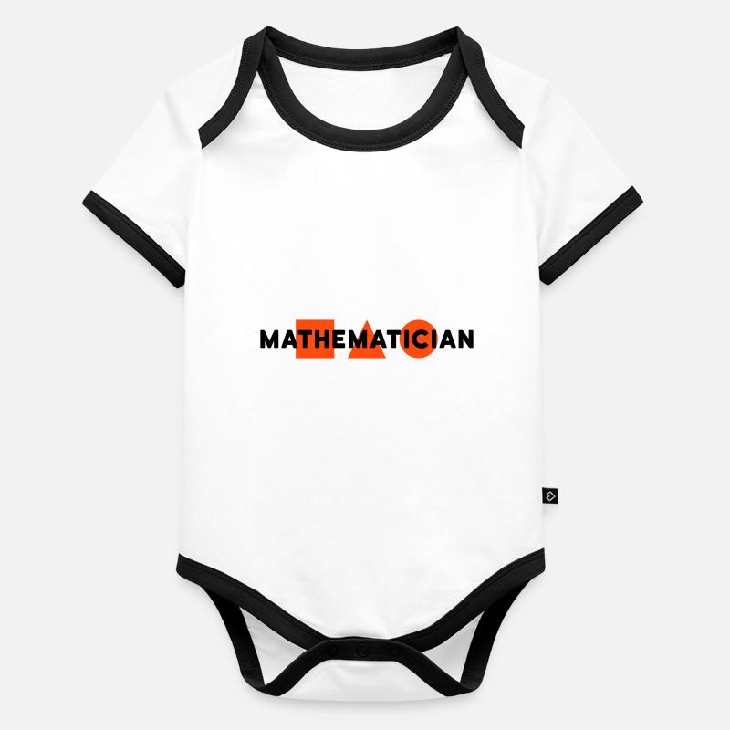 Mathématicien (carré, triangle, cercle) Body Bébé bio contrasté manches courtes