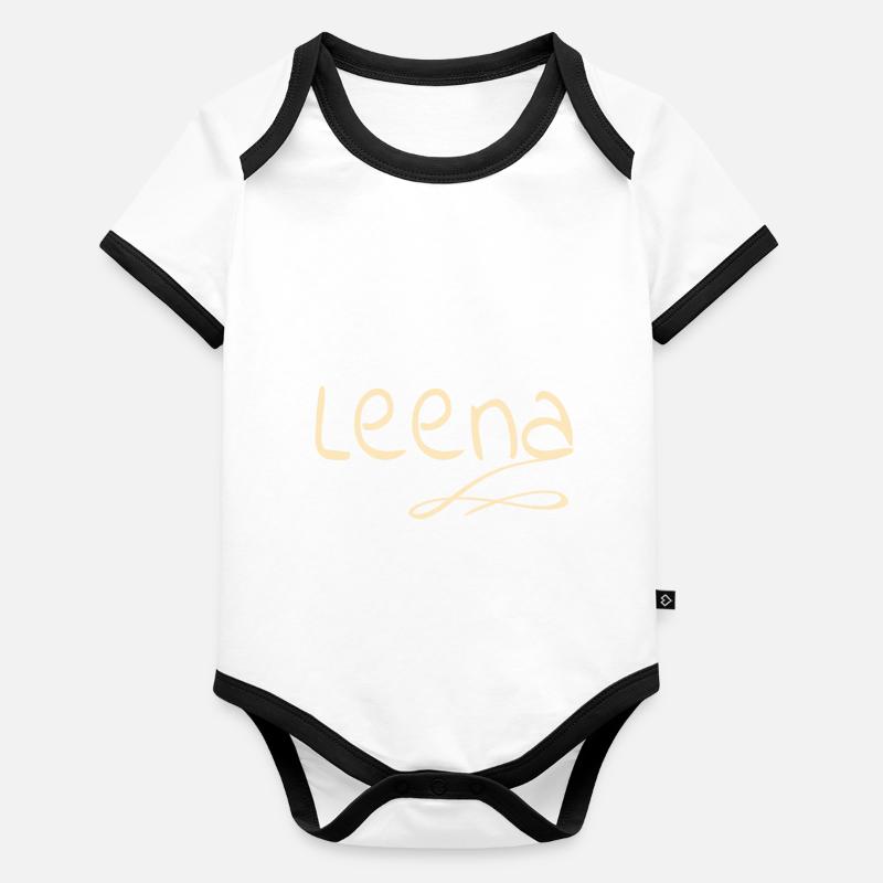 Cadeau pour Leena Body Bébé bio contrasté manches courtes