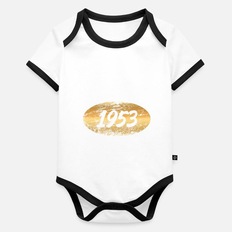 Edelmetall 1953 Baby Bio-Kurzarm-Kontrastbody