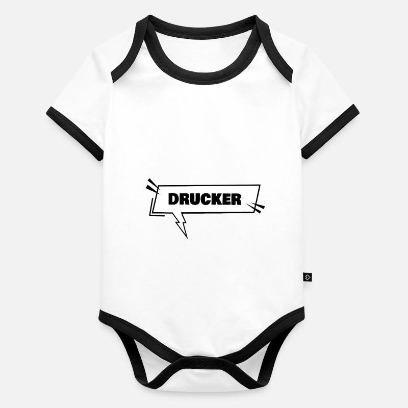 Drucker als Bildung Baby Bio-Kurzarm-Kontrastbody