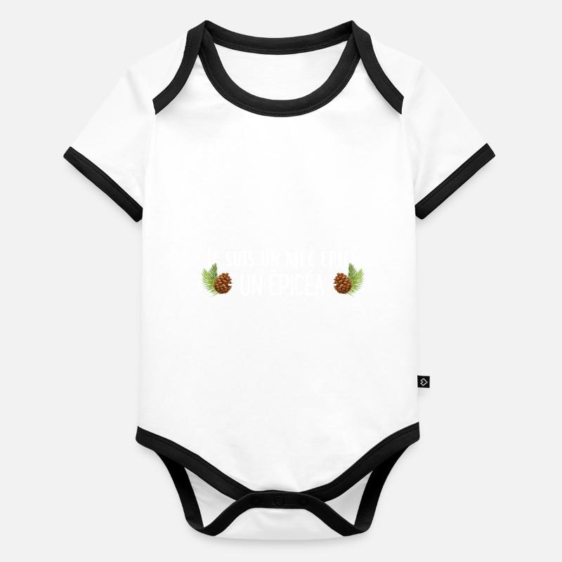 Je suis un mec épicé Body Bébé bio contrasté manches courtes