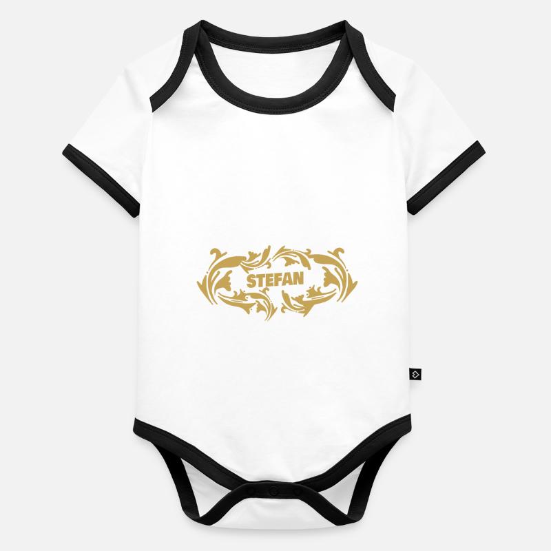 Frère Stefan Body Bébé bio contrasté manches courtes