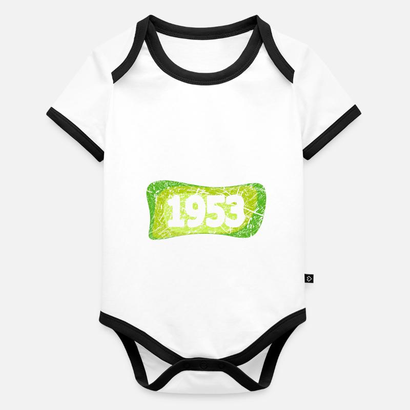 1953 1953 Body Bébé bio contrasté manches courtes
