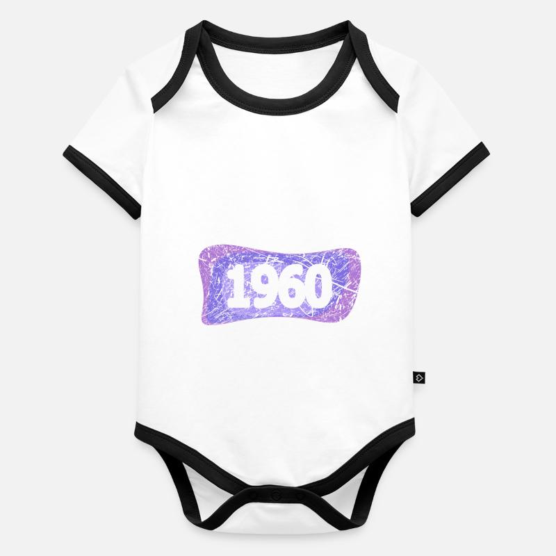 Etudiants 1960 Body Bébé bio contrasté manches courtes