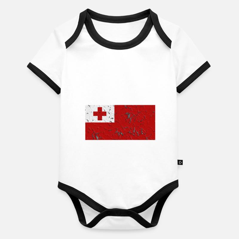 Cadeau pour les Tonga Body Bébé bio contrasté manches courtes