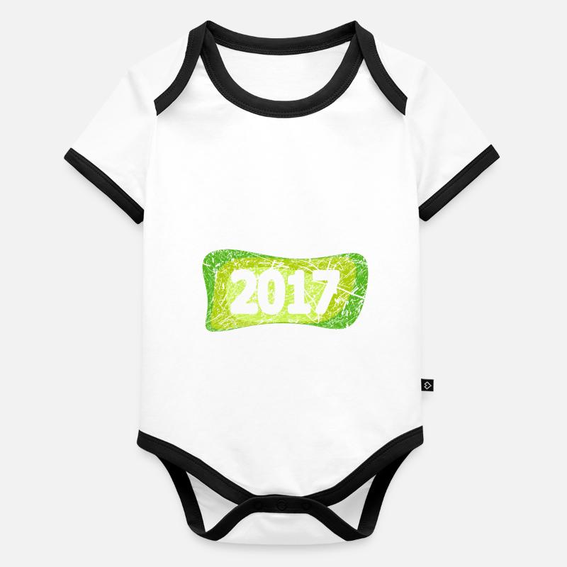 2017 Body Bébé bio contrasté manches courtes