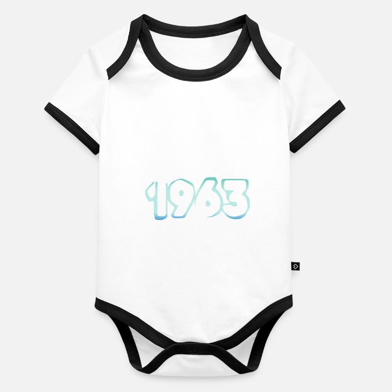Eisblock Eisberg 1963 Baby Bio-Kurzarm-Kontrastbody