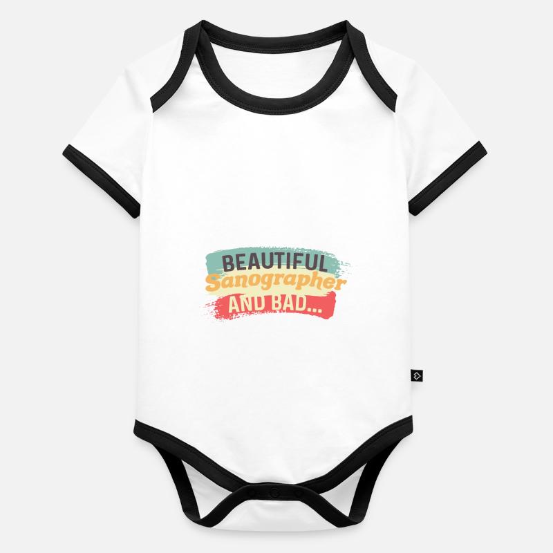 Beautiful Sonograph Ultrasonic Technician Gift Organic Baby Contrasting Bodysuit