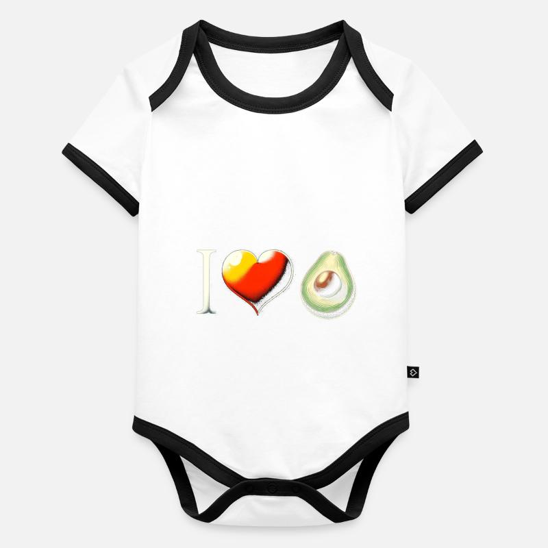 Avocat Body Bébé bio contrasté manches courtes