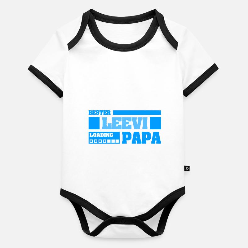 Leevi als Vorname Baby Bio-Kurzarm-Kontrastbody