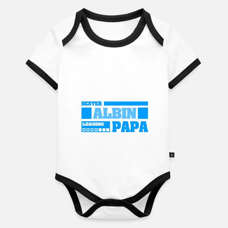 Vorname Albin Baby Bio-Kurzarm-Kontrastbody