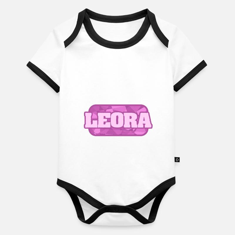 Leora comme santé Body Bébé bio contrasté manches courtes
