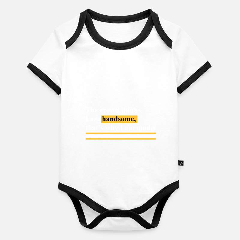That's why I'm a model Organic Baby Contrasting Bodysuit