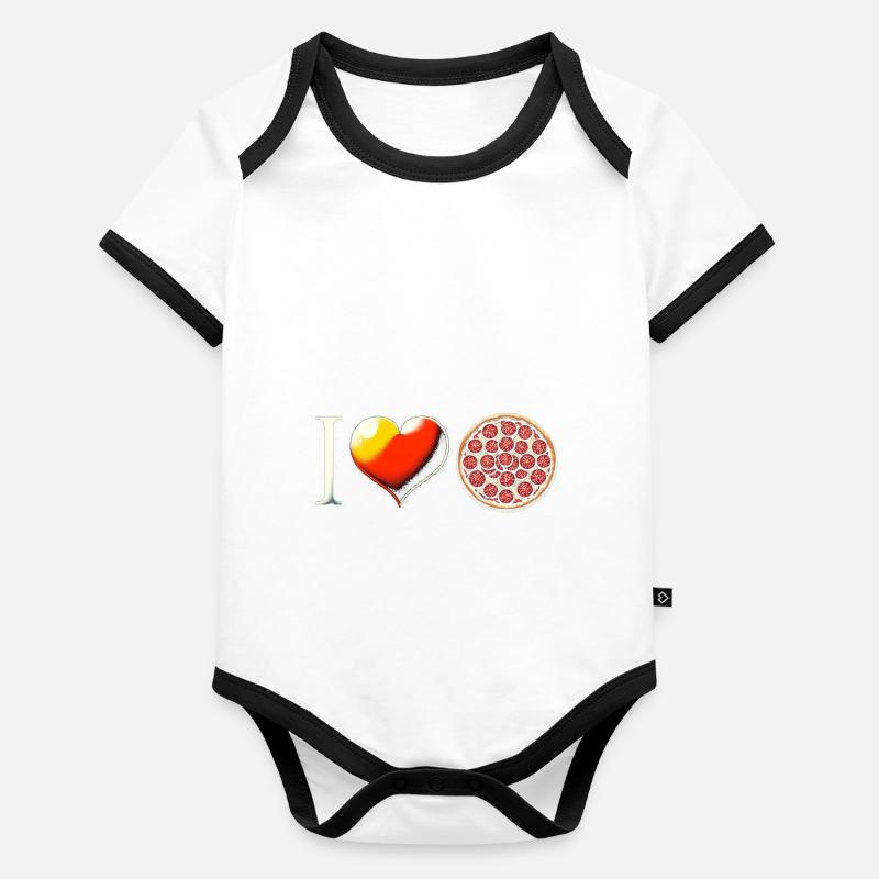 Pizza Organic Baby Contrasting Bodysuit