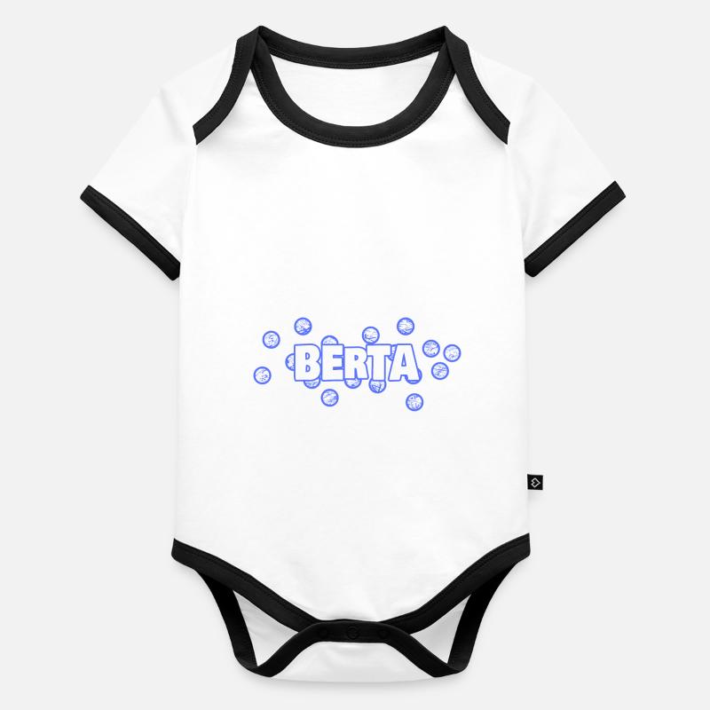 Geschenk für Berta Baby Bio-Kurzarm-Kontrastbody