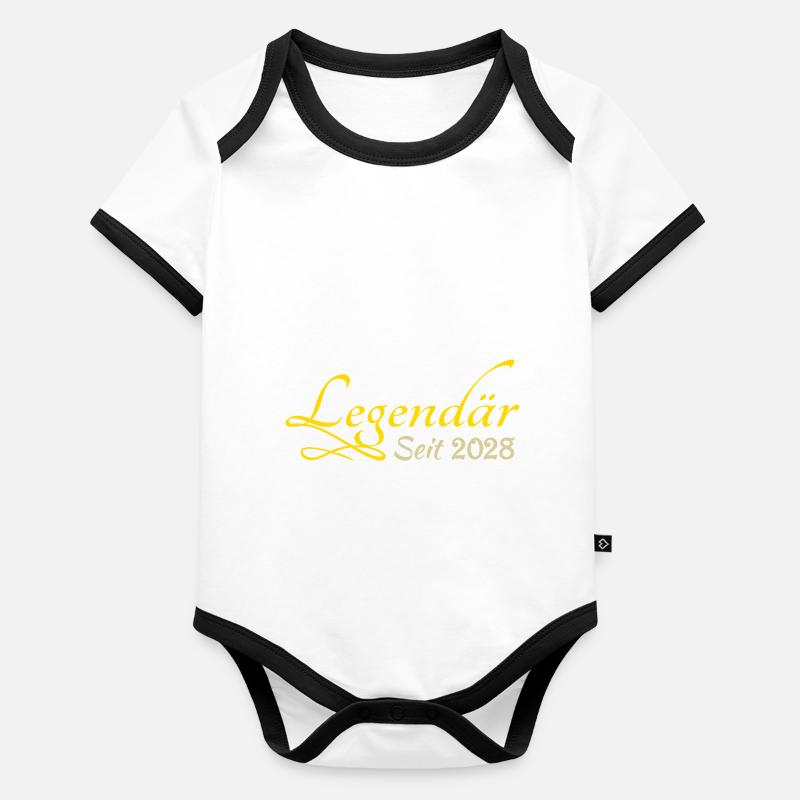 Year 2028 Organic Baby Contrasting Bodysuit