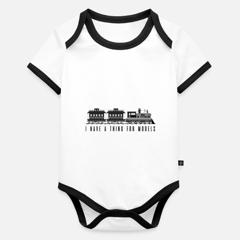 I have a thing for models 2 Organic Baby Contrasting Bodysuit