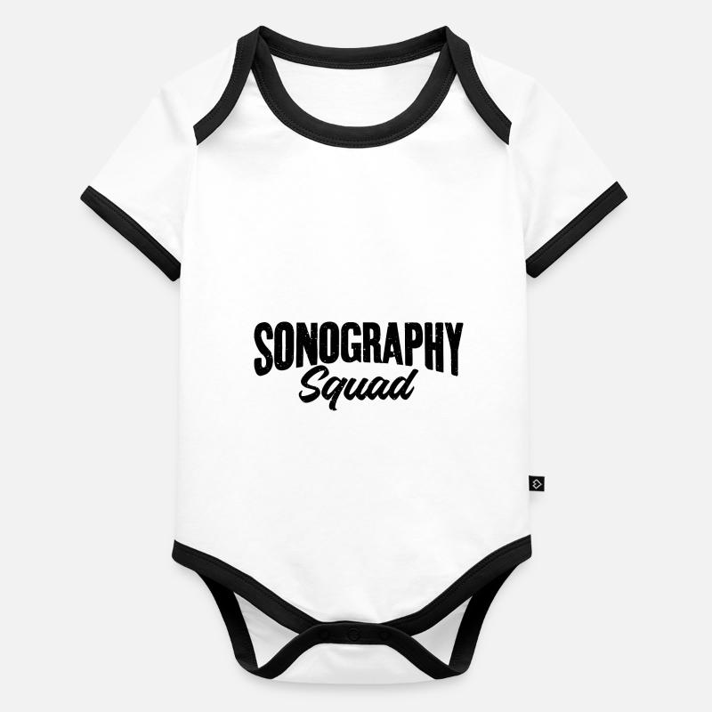 Sonographie Squad Sonographer Ultraschalltechniker Baby Bio-Kurzarm-Kontrastbody
