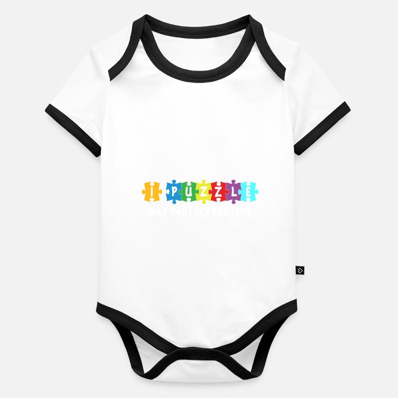 I'm puzzling far beyond my bedtime Organic Baby Contrasting Bodysuit