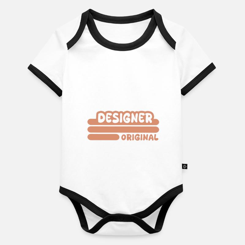 Designer Baby Bio-Kurzarm-Kontrastbody