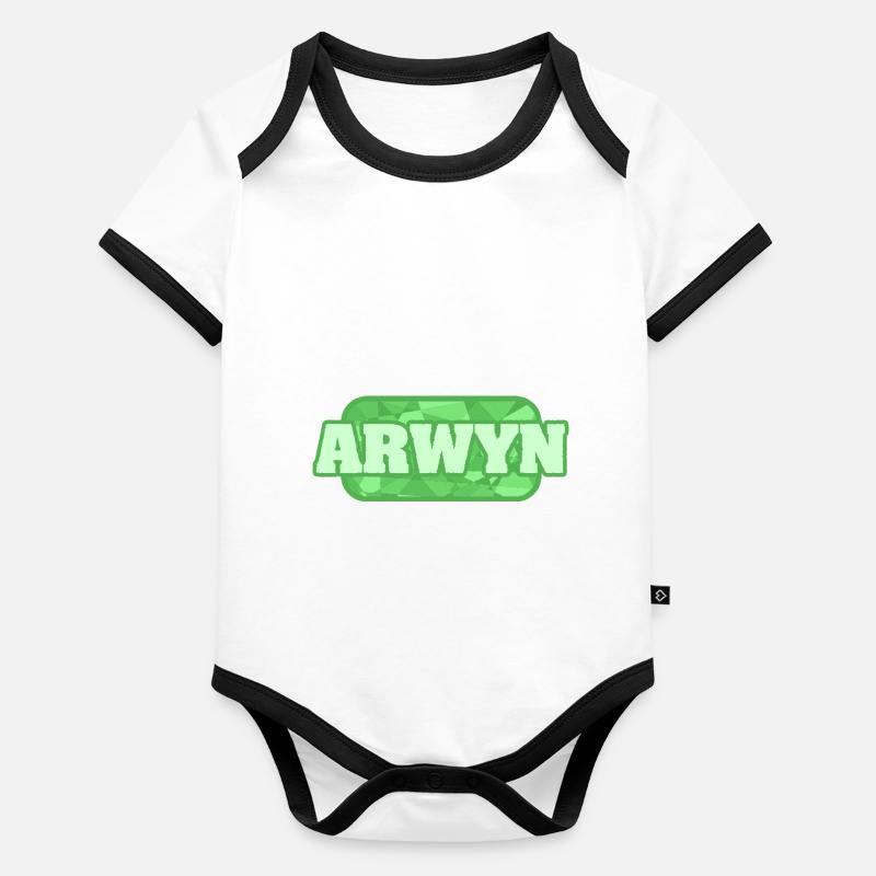 Santé Arwyn Body Bébé bio contrasté manches courtes