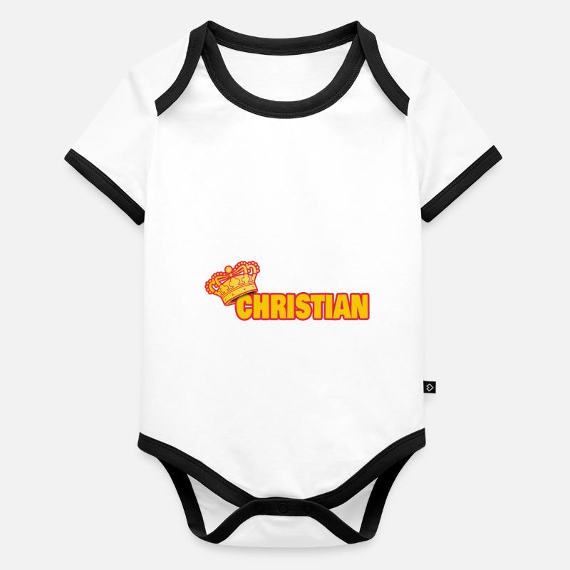 Christian Cris Organic Baby Contrasting Bodysuit