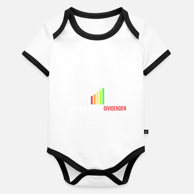 lebe von meinen Dividenden Baby Bio-Kurzarm-Kontrastbody