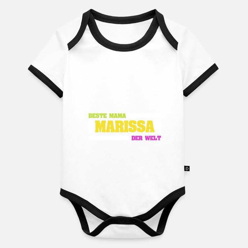 Marissa als Mutter Baby Bio-Kurzarm-Kontrastbody