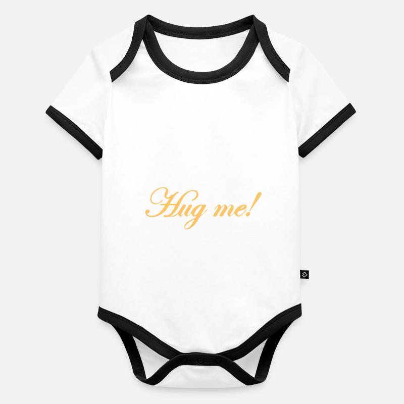 Fais-moi un câlin! Body Bébé bio contrasté manches courtes