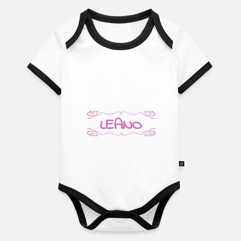 Nom Leano Body Bébé bio contrasté manches courtes