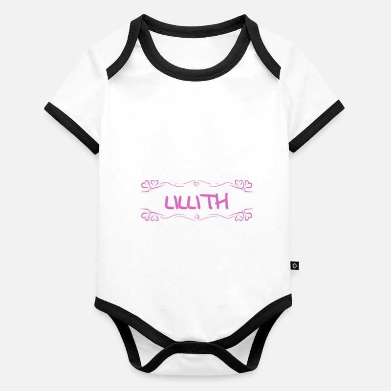 Lillith comme nom Body Bébé bio contrasté manches courtes
