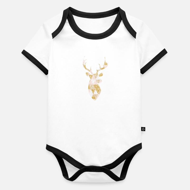 hirsch Baby Bio-Kurzarm-Kontrastbody