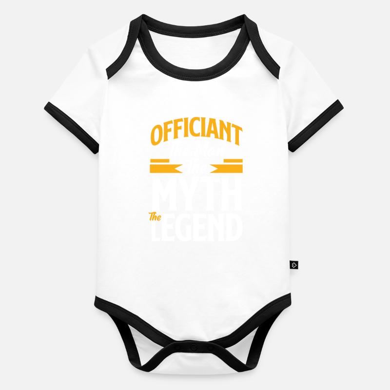 Standesbeamter Standesbeamtin Hochzeit Baby Bio-Kurzarm-Kontrastbody