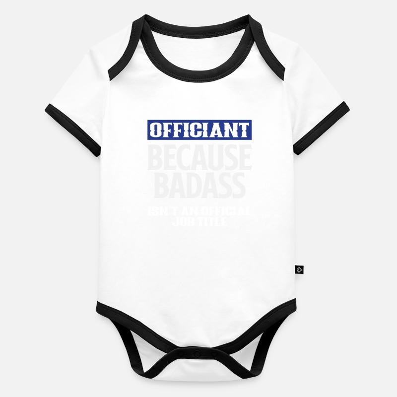 Standesbeamter Standesbeamtin Hochzeit Baby Bio-Kurzarm-Kontrastbody