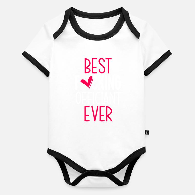 Standesbeamter Standesbeamtin Hochzeit Baby Bio-Kurzarm-Kontrastbody