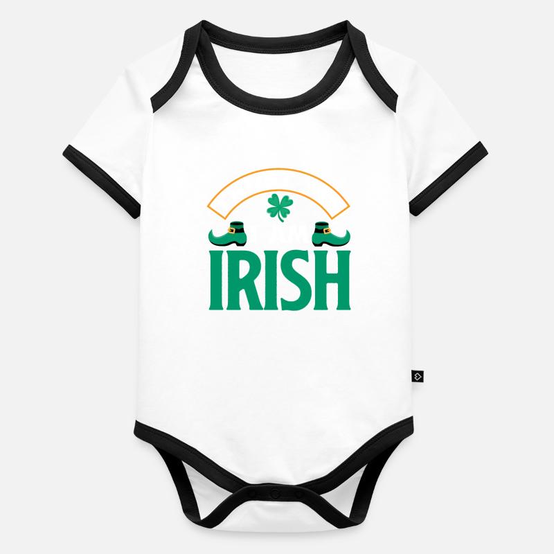 Irish Ireland St.Patrick's Day Gift Organic Baby Contrasting Bodysuit