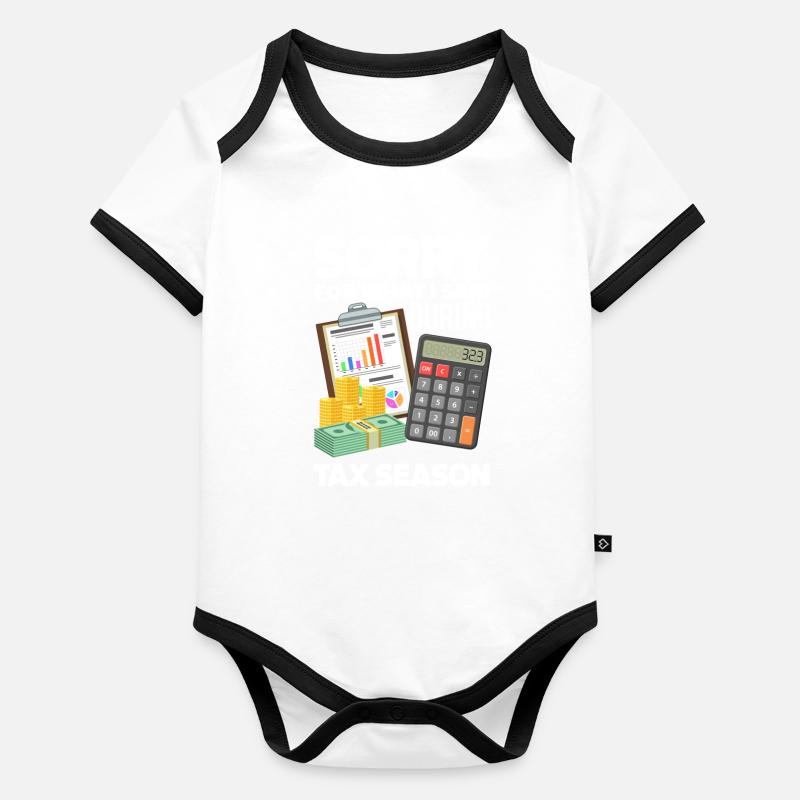 Drôle de cadeau comptable de conseiller fiscal Body Bébé bio contrasté manches courtes