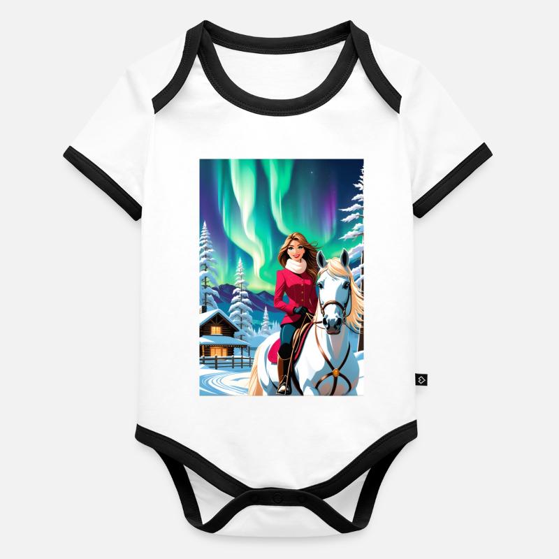 personalisiertes Design-Muttergeschenk Baby Bio-Kurzarm-Kontrastbody