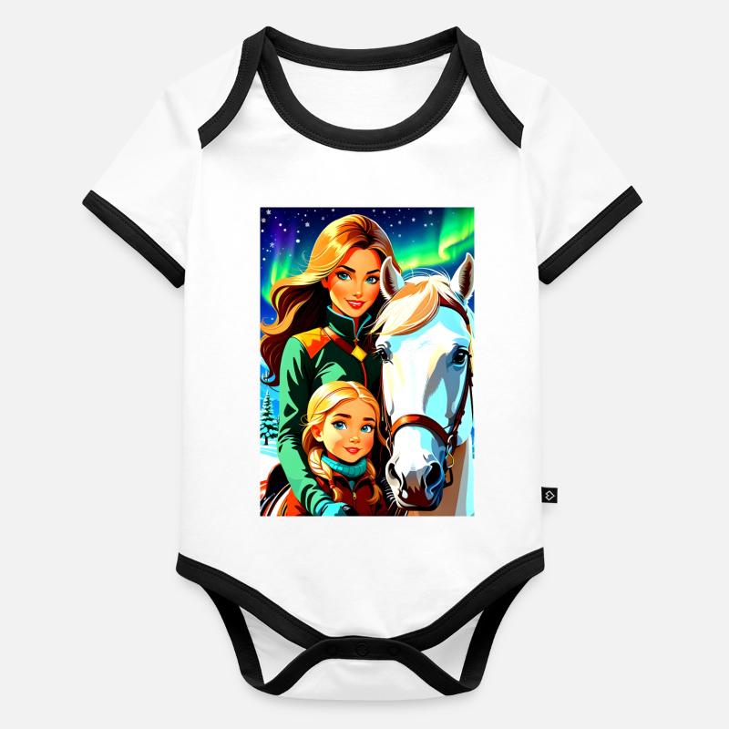 personalisiertes Design-Muttergeschenk Baby Bio-Kurzarm-Kontrastbody