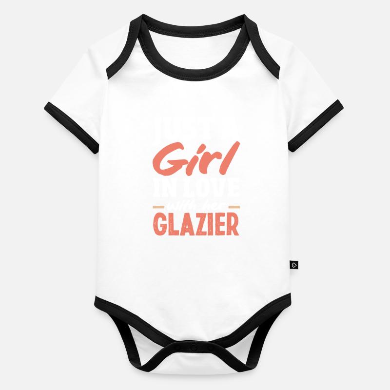 Glaser Geschenk Baby Bio-Kurzarm-Kontrastbody
