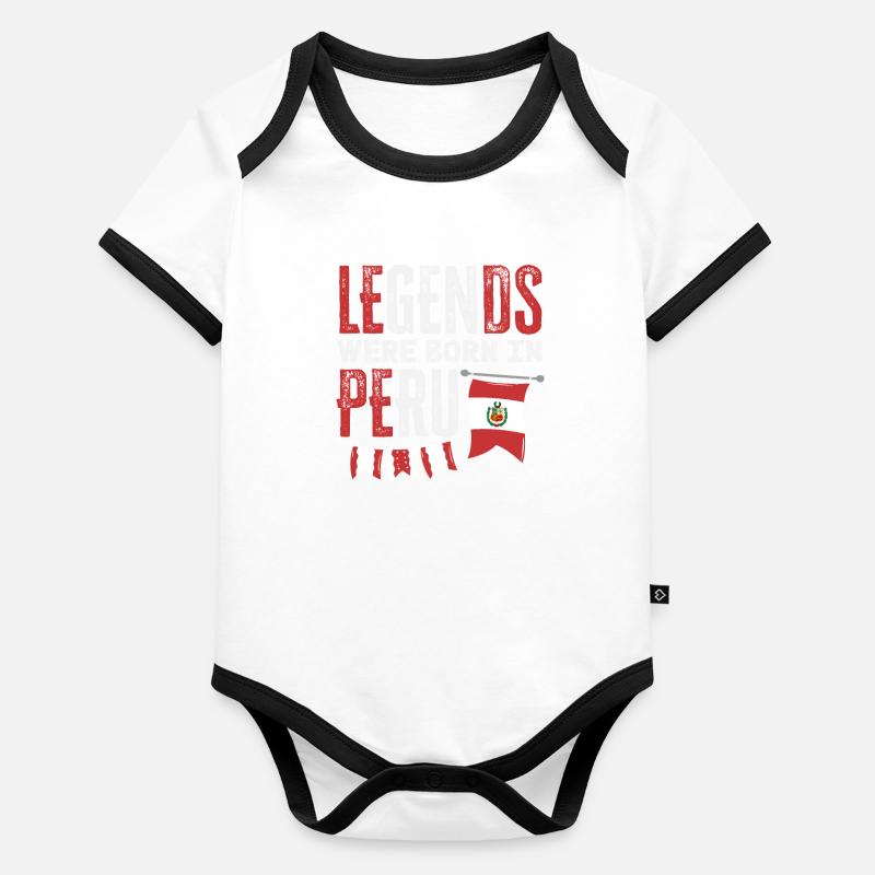 Pérou Cadeau péruvien Body Bébé bio contrasté manches courtes