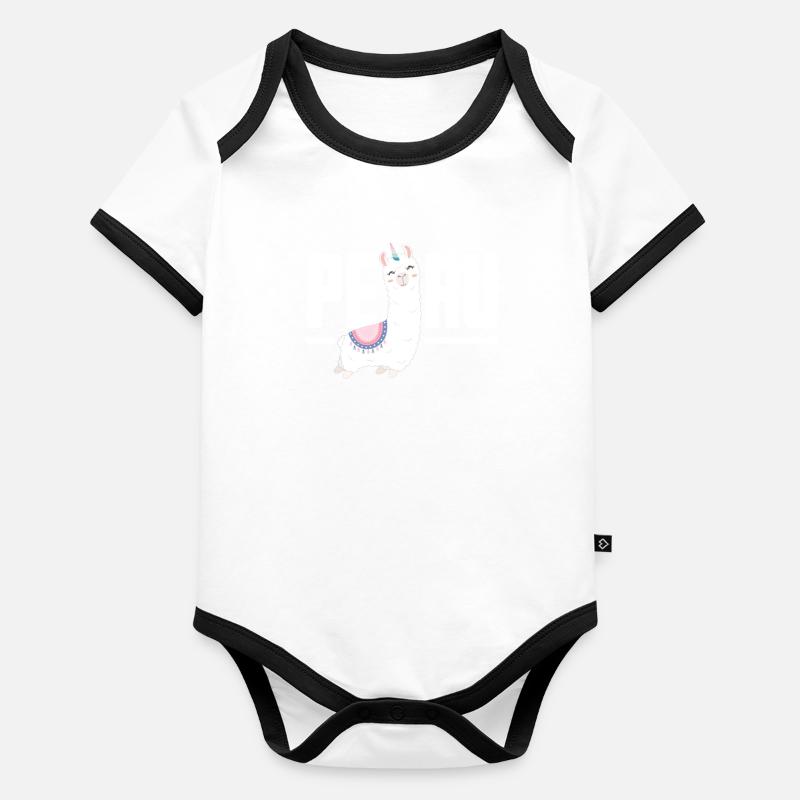 Pérou Cadeau péruvien Body Bébé bio contrasté manches courtes